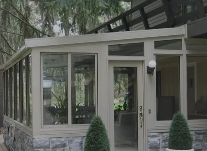 Finished sunroom exterior